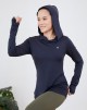 AGILE FITTED HOODIE IN MIDNIGHT BLUE